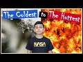 The Coldest to the Hottest Temperatures on Earth