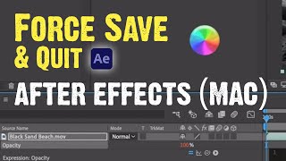 Force Save in After Effects on a Mac (Spinning Wheel of Death)