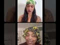 ￼ a random woman named cachely dissed miss r fabulous on instagram live