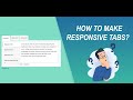 How to Create Responsive Tabs? || WP Tabs – Responsive Tabs