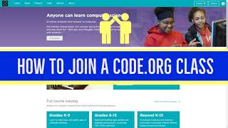 Students: How to Join a Class on Code.org