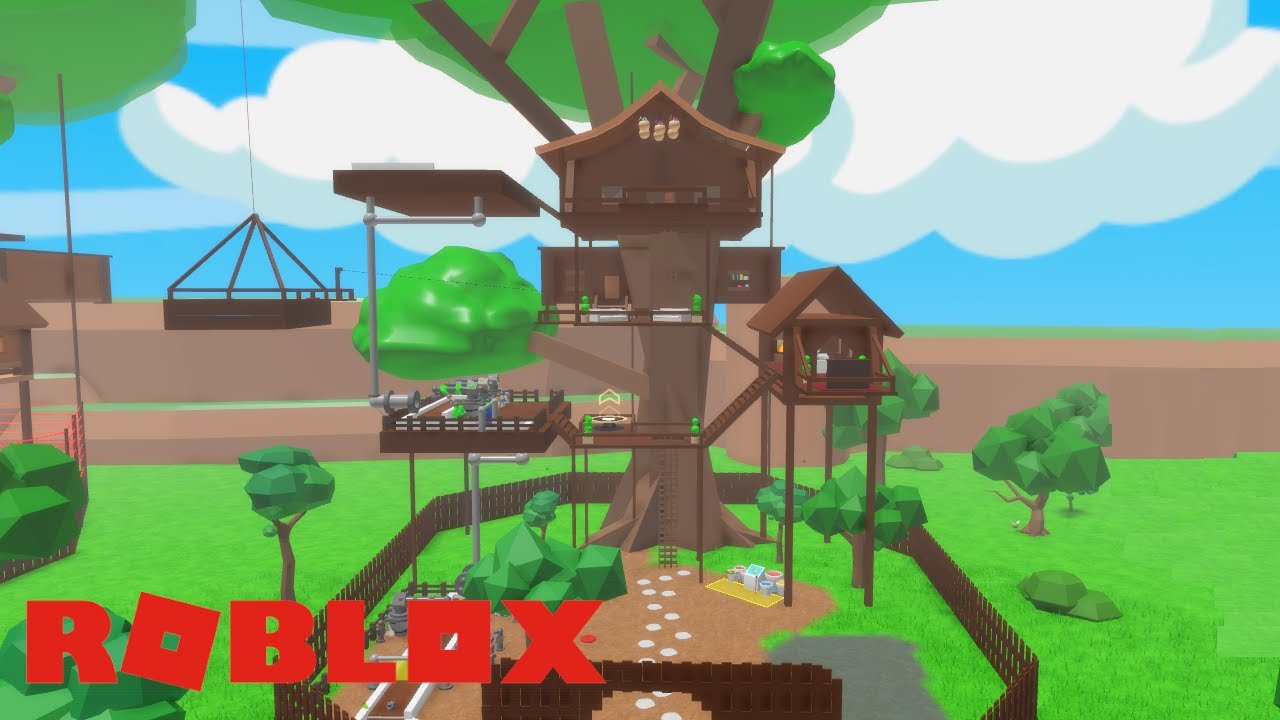 Buduję Dom Na Drzewie W Roblox😀Super Treehouse Tycoon - YouTube