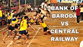 HIGH VOLTAGE MATCH || BANK OF BARODA VS CENTRAL RAILWAY KABADDI MATCH AT SHIVNERI SEVA MANDAL 2023