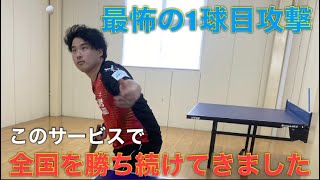 卓球人生で１００万点を稼いだサービスを取ってみた動画