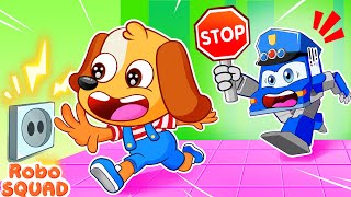 Be Careful with Electricity! ⚡️❌ Don't Play with Sockets | RoboSquad Kids Cartoon