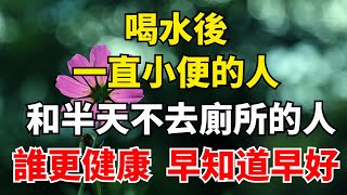 喝水後一直小便的人，和半天不去廁所的人，誰更健康？早知道早好【陌上煙雨】#国学智慧#養老 #幸福#人生 #晚年幸福 #深夜#讀書 #養生 #水 #為人處世#哲理#健康