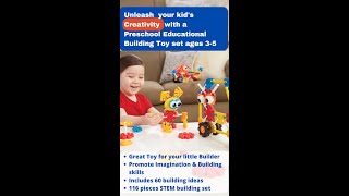 Unleash your kid's Creativity  with a Preschool Educational Building STEM Toy  ages 3-5 #shorts