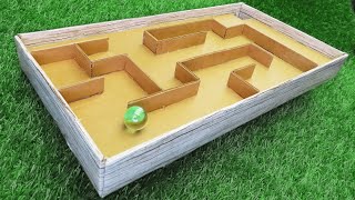 How To Make A Cardboard Marble Maze | DIY Labyrinth Game