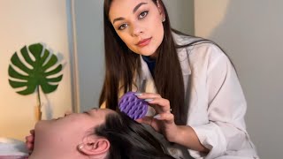 ASMR APLICADO: MASSAGEM NO COURO CABELUDO COM SHARP OR DULL