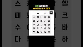 [숨어있는 단어 찾기]이걸 찾는다고? 숨어있는 단어 찾기