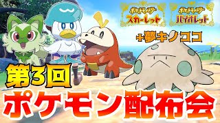 第3回ポケモン配布会 夜の部 ニャオハ・ホゲータ・クワッス・夢キノココ【ポケモンSV】