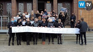 Telewizja Wałbrzych - Czarny Protest pracowników cywilnych policji