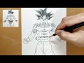 ultra instinct goku drawing step by step anime sketch u0026 shading