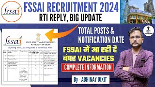 FSSAI Recruitment 2024| FSSAI CFSO Notification 2024 | FSSAI Vacancy 2024 | FSSAI 2024 | RTI Reply