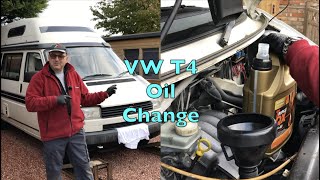 VW T4 2.4 Camper oil and filter change