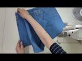 DIY 청바지를 치마바지로 리폼Making skirt pantsUpcycling Jeans청치마옷만들기Denim Refashion