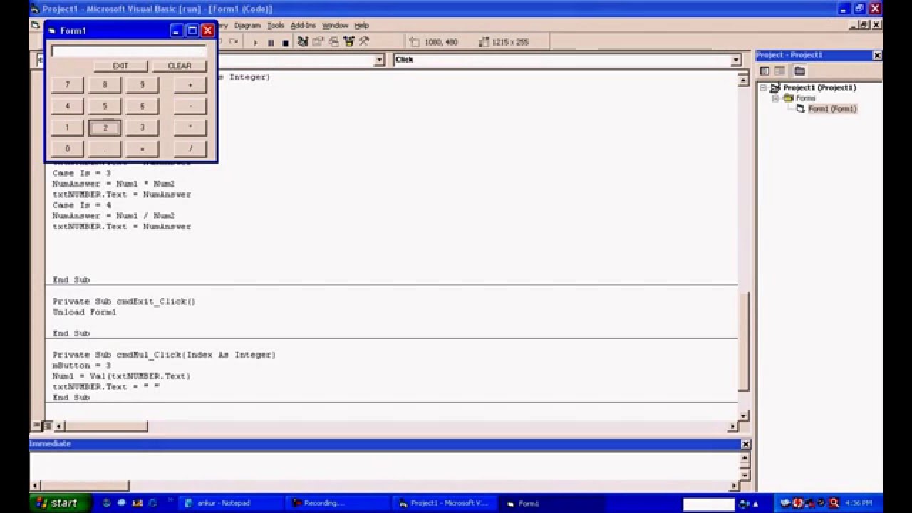 How To Make A Simple Calculator In Visual Basic 6.avi - YouTube