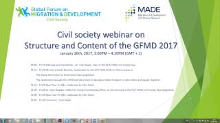 1st Civil Society Webinar on GFMD 2017