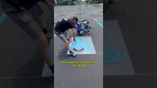 Customer Did Not Like Our BLUE 💙👮‍♂️ #satisfying #asphalt #painting