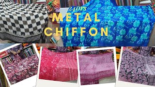 புத்தம் புது🤩Metal Chiffon joint Sarees மிஸ் பண்ணிடாதீங்க|22-01-24|#saree #dindigul #todaycollection