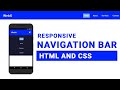 Mobile Responsive Navigation Bar Website Design Using HTML CSS and Javascript #nav #css