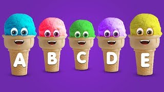 Learn ABC's with Alphabet Ice Cream Song - More Kids Songs Collection