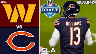Bears vs. Commanders | Caleb Williams, Jayden Daniels | 2024 NFL Draft Rosters | Madden 24 PS5