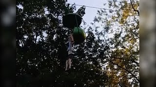 Crowd saves teen falling from park ride