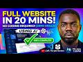 How I Built a FULL Website in 20 Minutes Using AI (Zero Coding Skills)