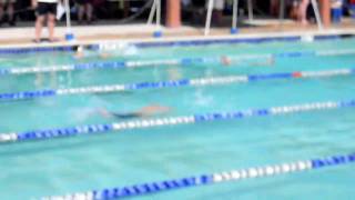 5 yr old Bella 25 Meter Backstroke in 32 seconds