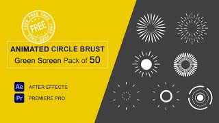 Circles Burst Animations Green Screen Pack of 50 | Free Download