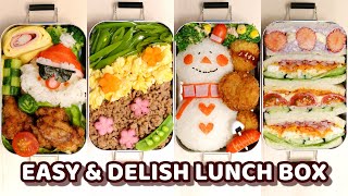 Japanese BENTO BOX Lunch Ideas #7 - Santa Claus & Snowman Bento, etc.