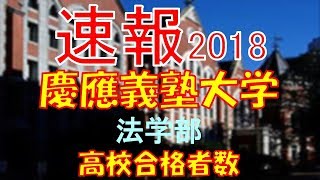 【速報】慶應義塾大学　法学部　2018年(平成30年)　合格者数高校別ランキング