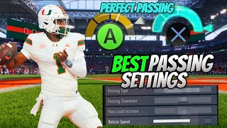 Best Passing Settings in College Football 25 THROW PERFECT PASSES EVERYTIME!