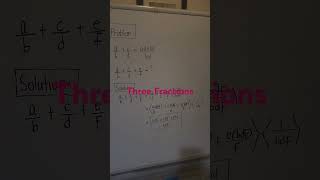 Three Fractions @ProfDavidJDelosReyes #threefractions #addition