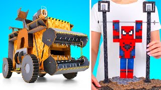 Manualidades asombrosas de "Minecraft" || El Hombre Araña y camión de cartón