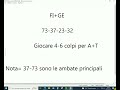 FI+GE = Ambate 37-73 per ambo 23-32