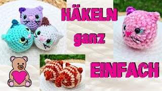 EINFACHE AMIGURUMI ANLEITUNG mit VIELE TIPPS UND TRICKS 💫❣️❣️❣️::: Liebevolle Katzen Häkeln 🐱 💕