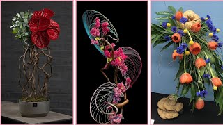 latest very creative  ikebana fresh flower arrangement and decoration