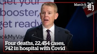 Four deaths, 22,454 cases, 742 in hospital with Covid-19