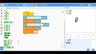Making a Simple Addition Program in Scratch - Introduction to Variables