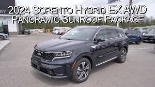 New Gravity Blue 2024 Kia Sorento Hybrid EX w/ Panoramic Sunroof Package at Parkside Kia