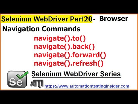 Selenium WebDriver | Part20 | WebDriver Commands | Browser Navigation ...