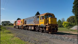 DCP 4663 4513 with Train M52N passing Matangi Hautapu Branch Line