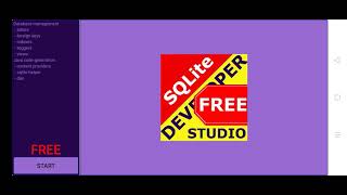 How to create and drop a table in SQLite Developer Studio using SQL