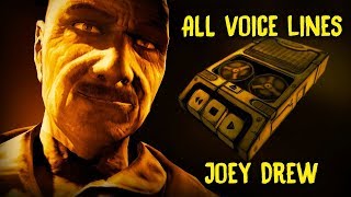 Joey Drew ALL VOICE LINES & AUDIO LOGS - Bendy and the Ink Machine (Joey Drew Di