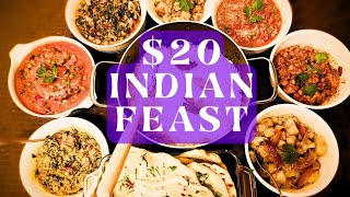 $20 To Make 7 Indian Vegetarian Dinner Meals for 2 + Easy Homemade Naan and Paneer