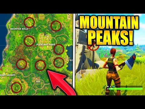 summit different mountain peaks fortnite locations week 6 - mountain peaks fortnite