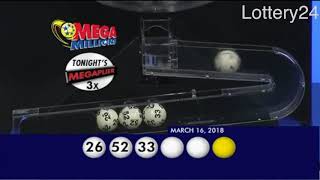 2018 03 16 Mega Millions Numbers and draw results