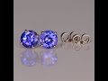 14K White Gold Tanzanite Stud Earrings 1.43 Carats